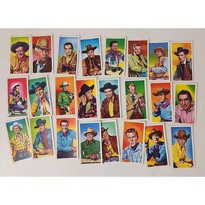 1957 C. W. S. Jaycee Western Tv Film Stars Complete‎ 24 Cards Very Clean